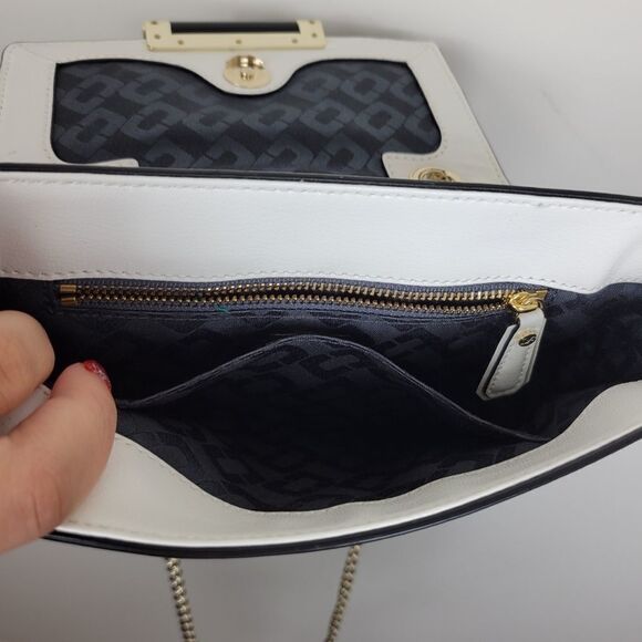 DVF Mini Colorblock Cross Shoulder Bag. Black & White - Picture 7 of 14